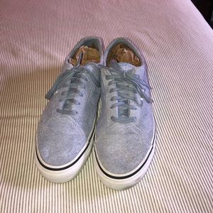 Leather vans light blue size 11 mens